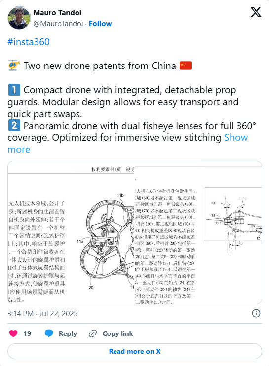Insta360 выходит на дрон-арену: в сеть утекли изображения нового коптера