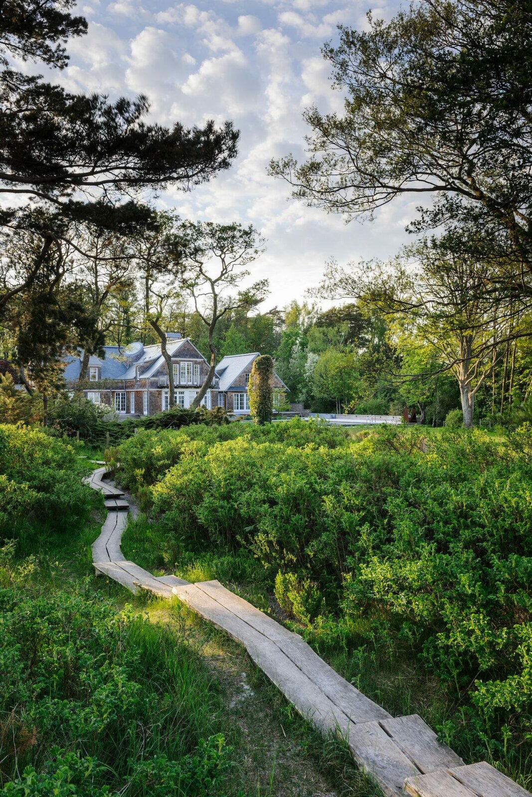 Шведский сад, простирающийся от леса до моря