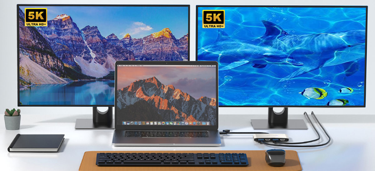 Wavlink Dual 4K DisplayPort & HDMI Adapter