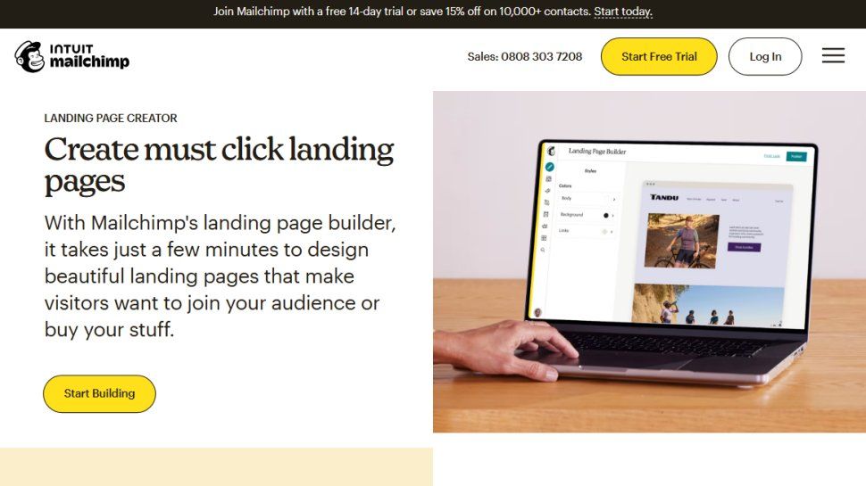 Конструкторы целевых страниц: как выбрать? картинка Mailchimp