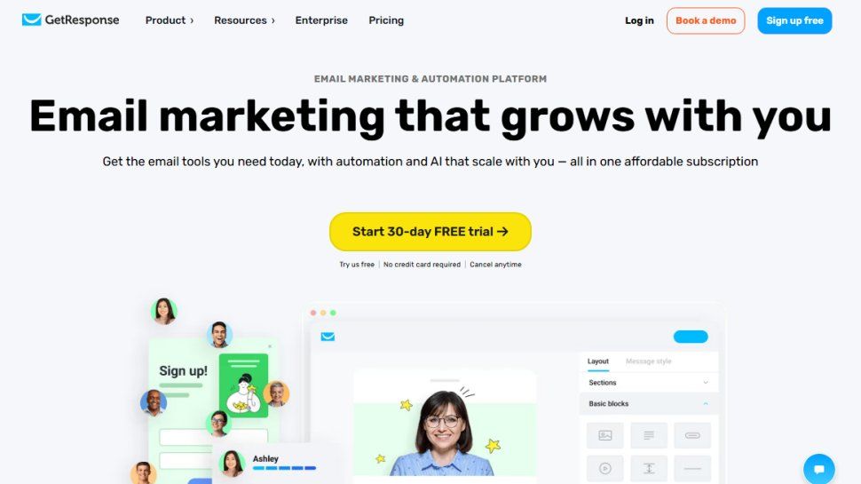 Конструкторы целевых страниц: как выбрать? картинка GetResponse