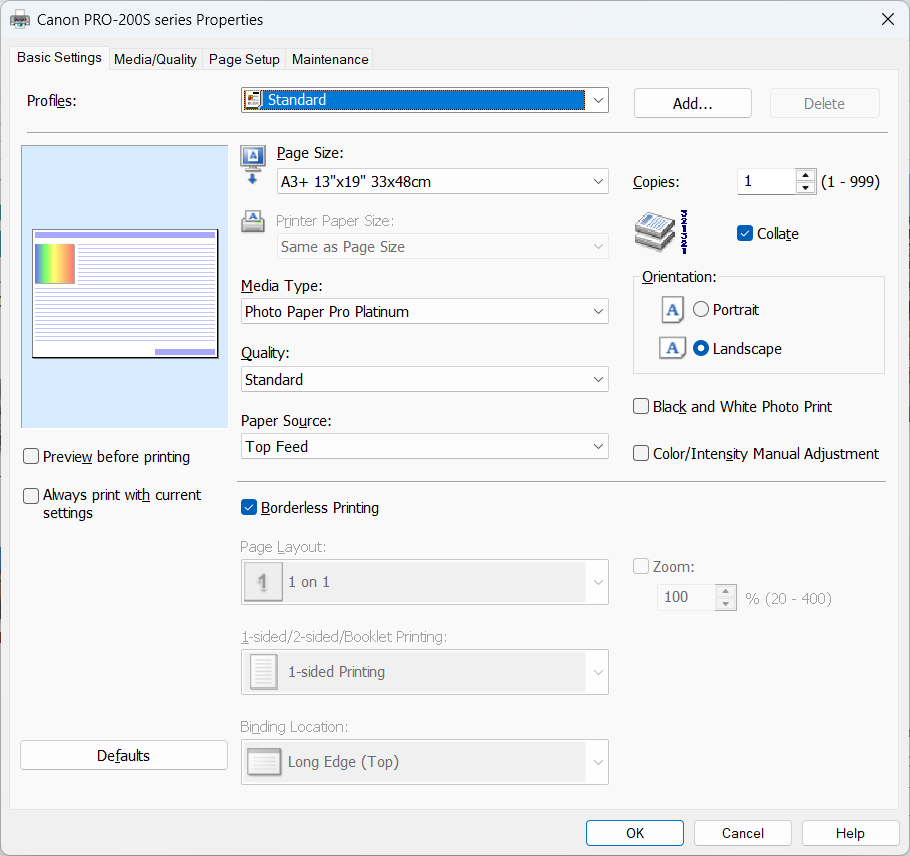 Canon PIXMA PRO-200S 