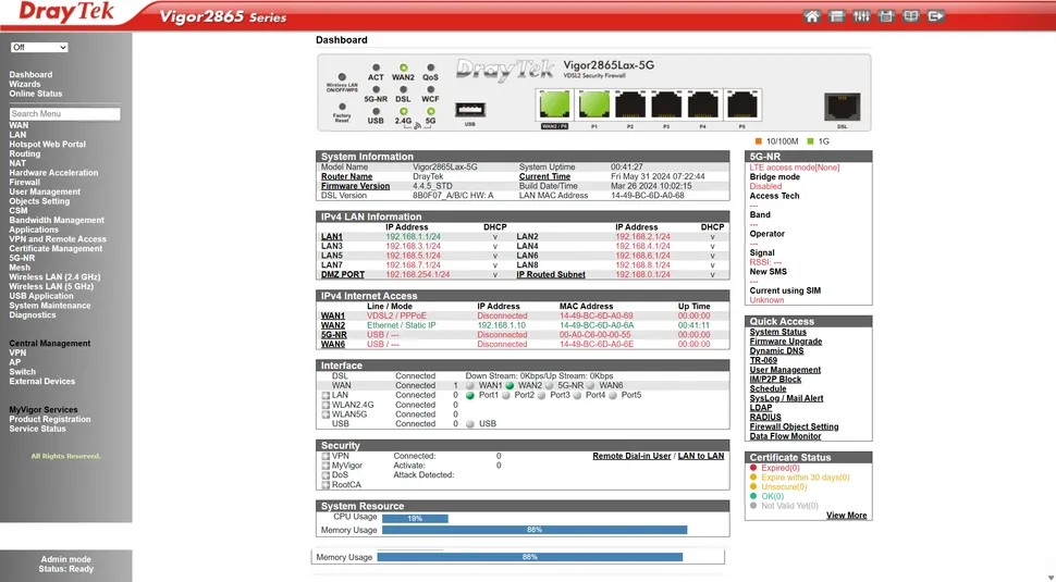 DrayTek Vigor2865Lax-5G