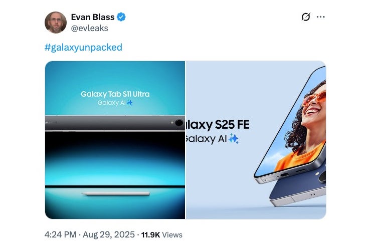 Сенсационная утечка! Промоакции Samsung Galaxy S25 FE и Tab S11 Ultra слиты