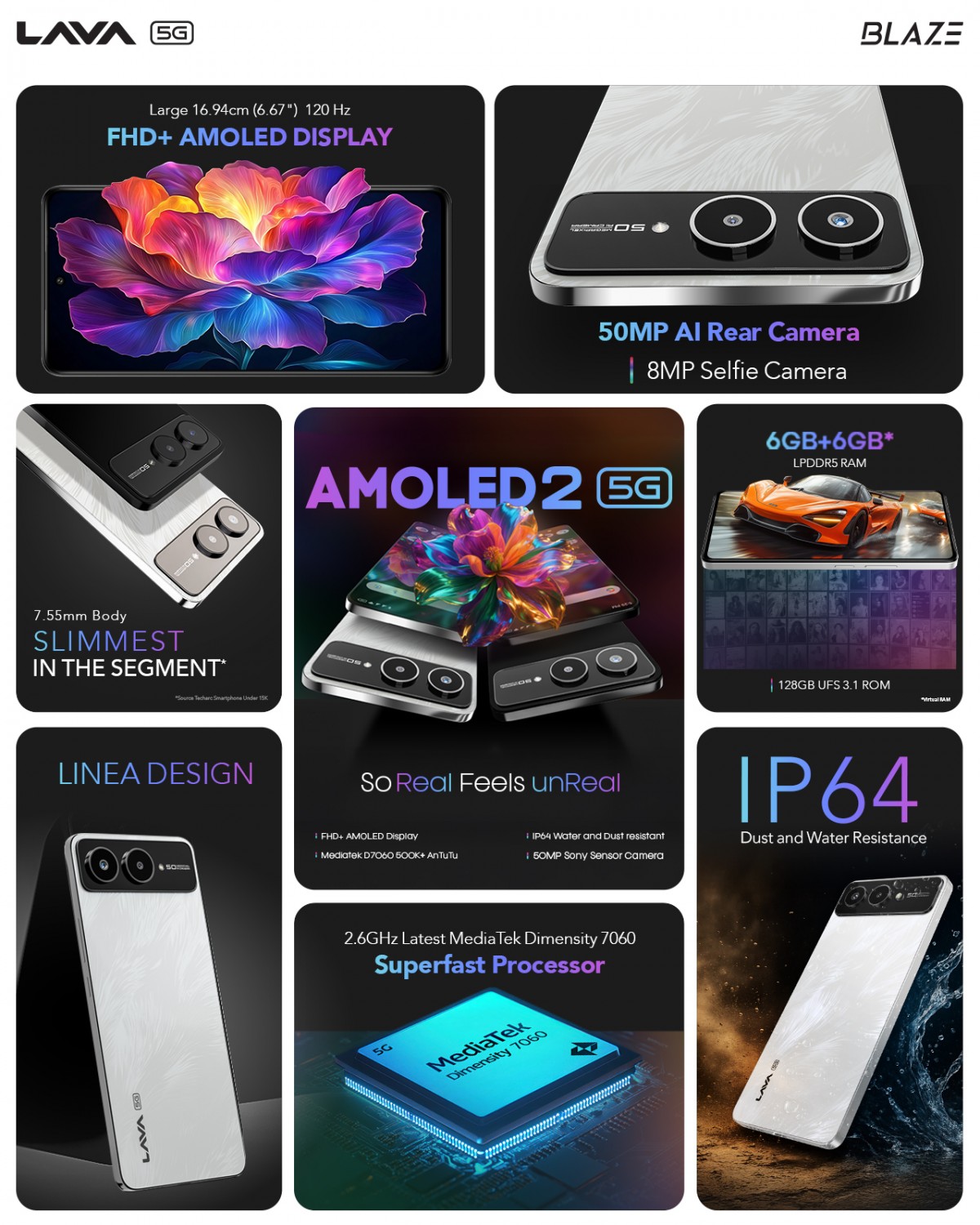 Lava Blaze AMOLED 2: стильный тонкий смартфон с мощной начинкой! картинка Lava Blaze AMOLED 2: стильный тонкий смартфон с мощной начинкой!