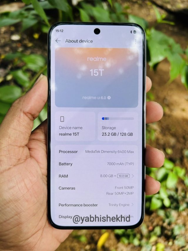 Первый взгляд: Realme 15T попал на фото вживую до официального анонса