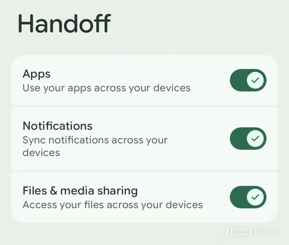 Функция Handoff в Android