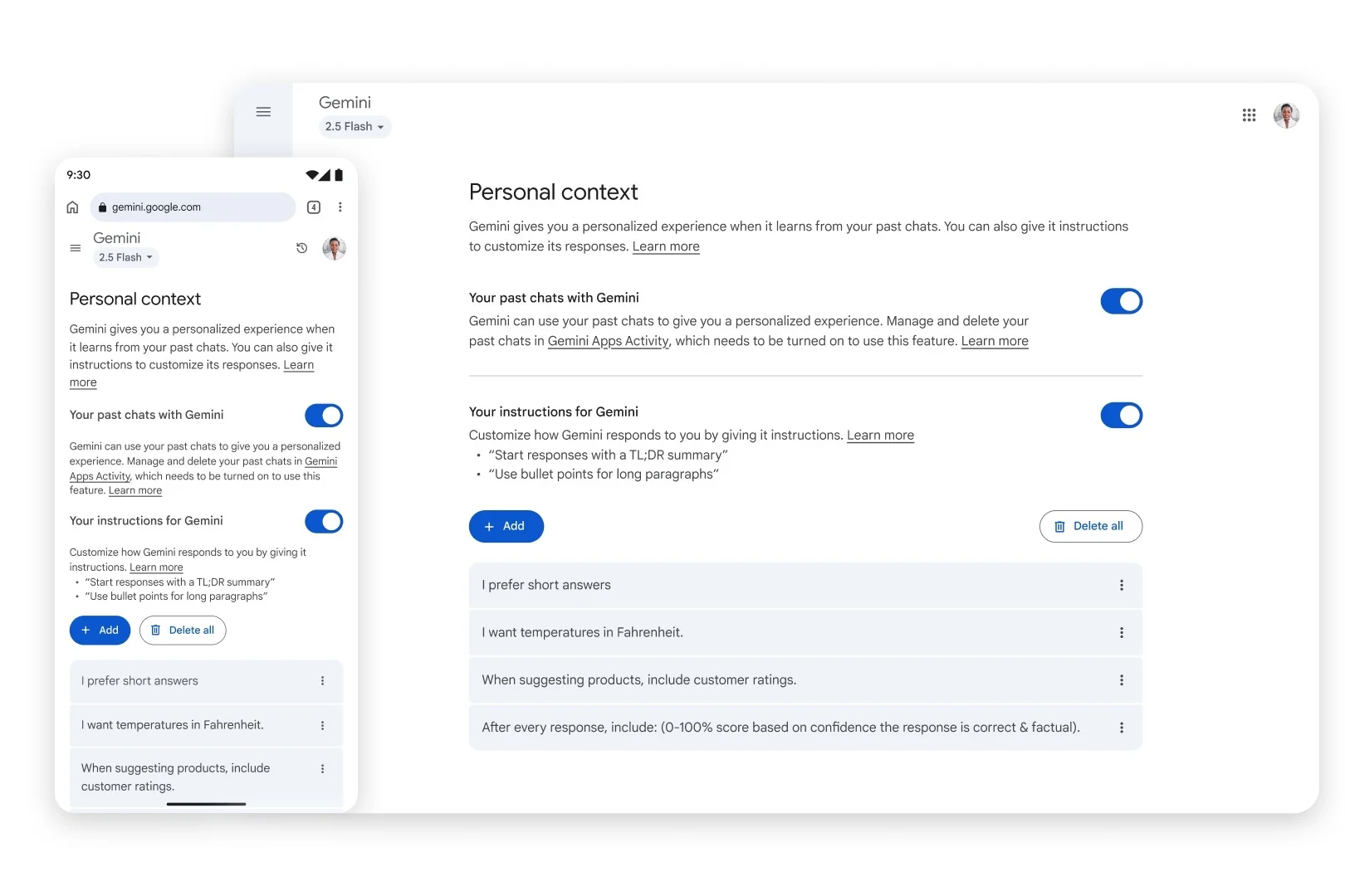 Google Gemini научился хранить секреты: встречайте временные чаты и функцию «Памяти».