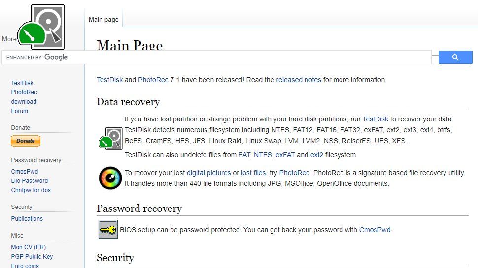 TestDisk and PhotoRec
