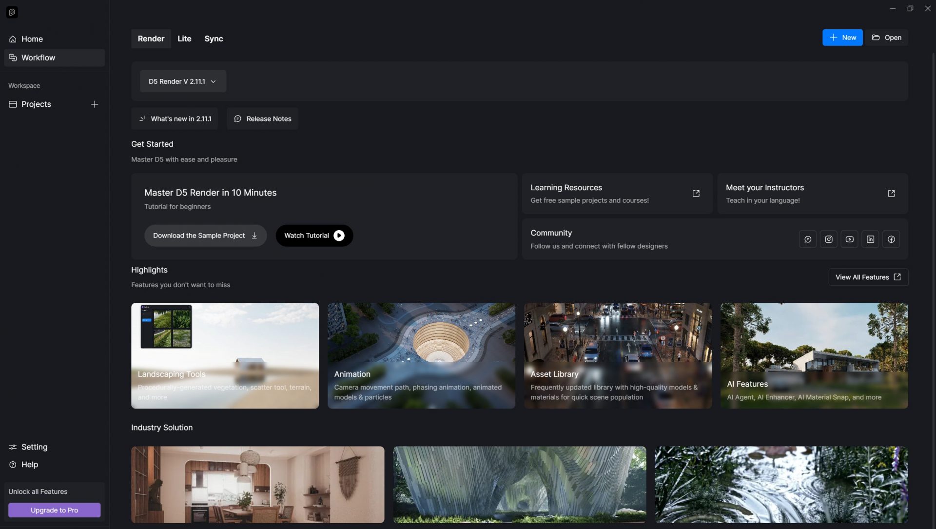 Обзор D5 Render — рендерер реального времени для новичков картинка D5 Render