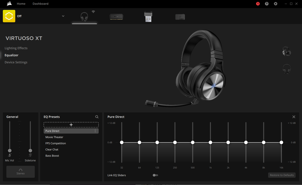 Стоит ли покупать Corsair Virtuoso XT? Обзор картинка Corsair Virtuoso RGB Wireless XT-6