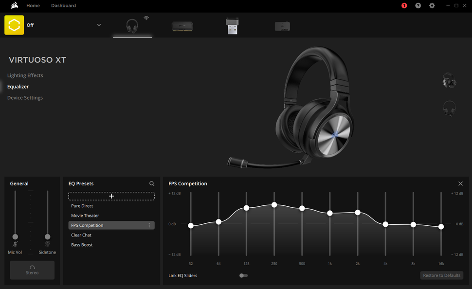 Стоит ли покупать Corsair Virtuoso XT? Обзор картинка Corsair Virtuoso RGB Wireless XT-7