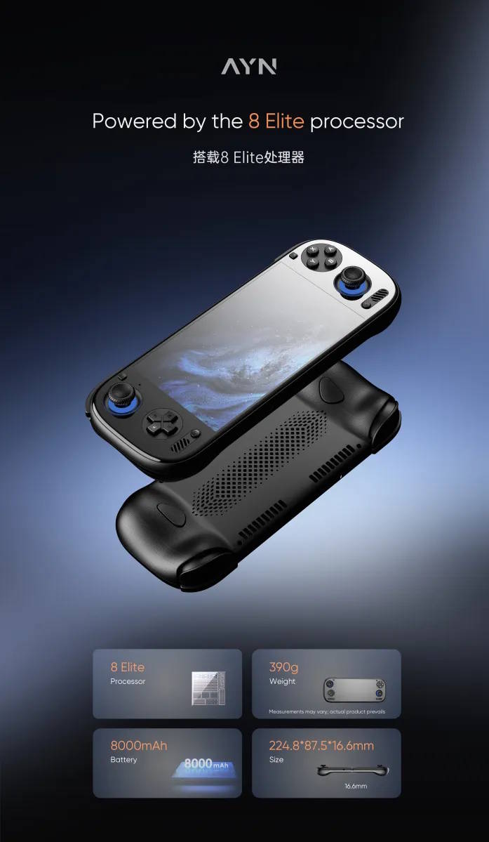 Ayn Odin 3: Новый игровой монстр с процессором Snapdragon 8 Elite