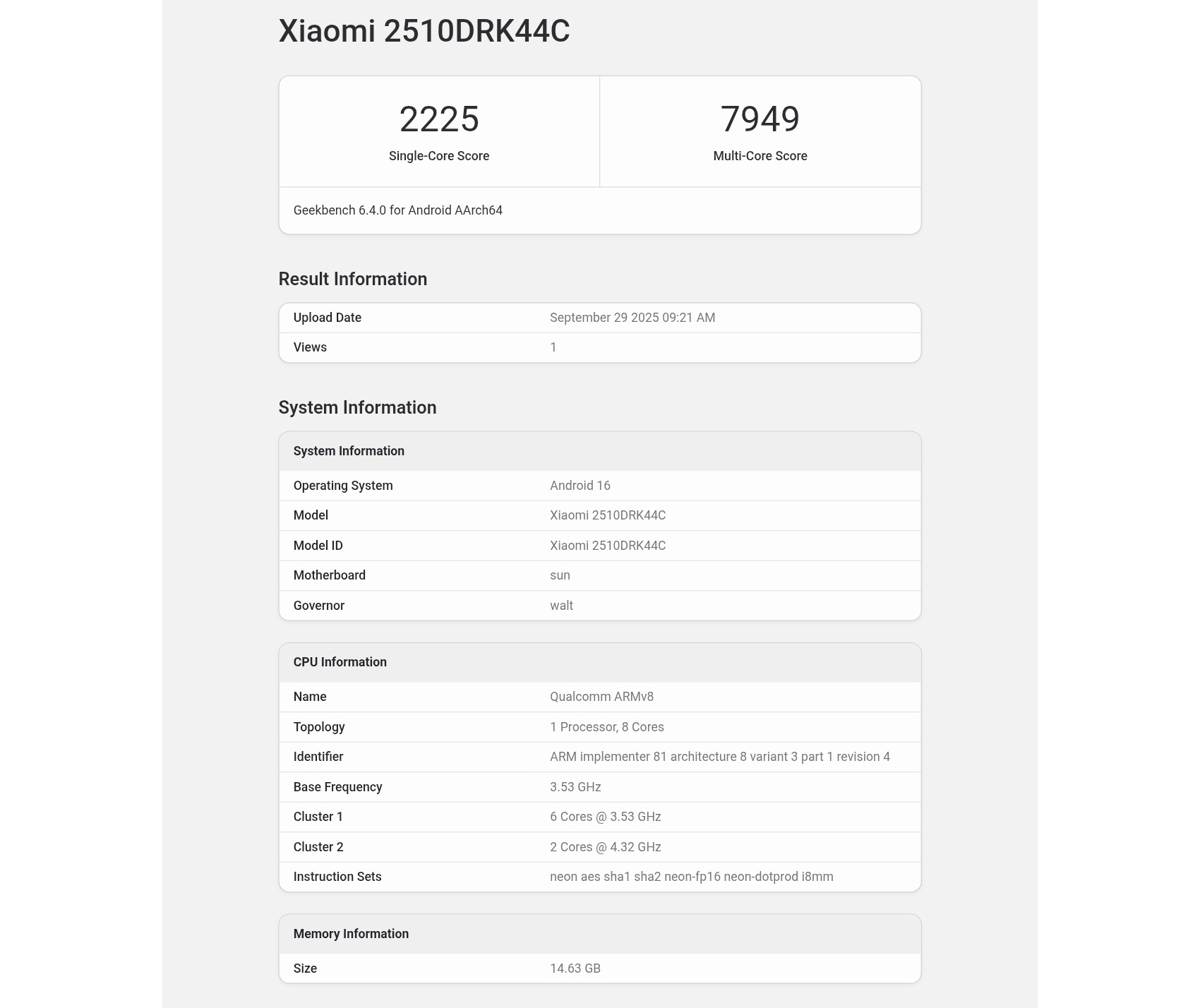 Неожиданный поворот: Redmi K90 засветился на Geekbench с чипом Snapdragon 8 Elite, а не Gen 5