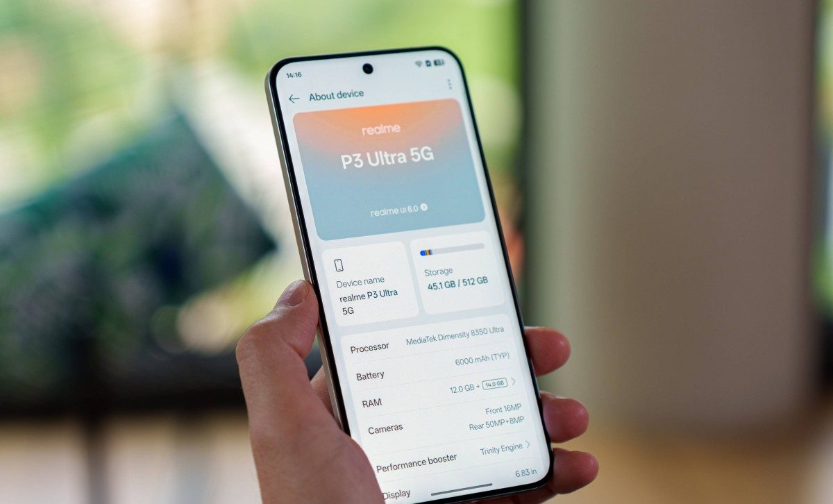 Обзор Realme P3 Ultra — мощный смартфон с 120Гц дисплеем картинка Realme P3 Ultra