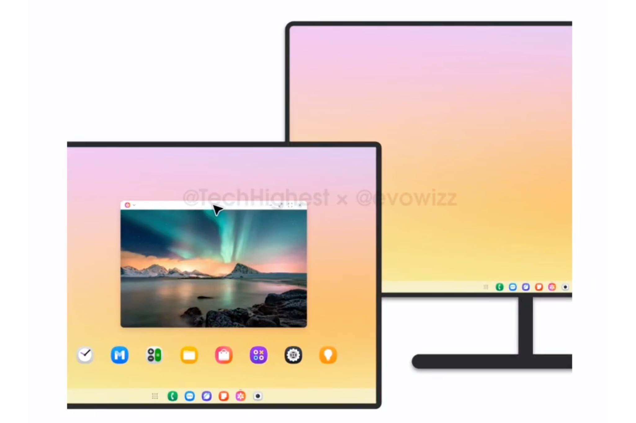 Три экрана — один интерфейс: заглянули внутрь трискладного Galaxy картинка DeX на Galaxy TriFold.