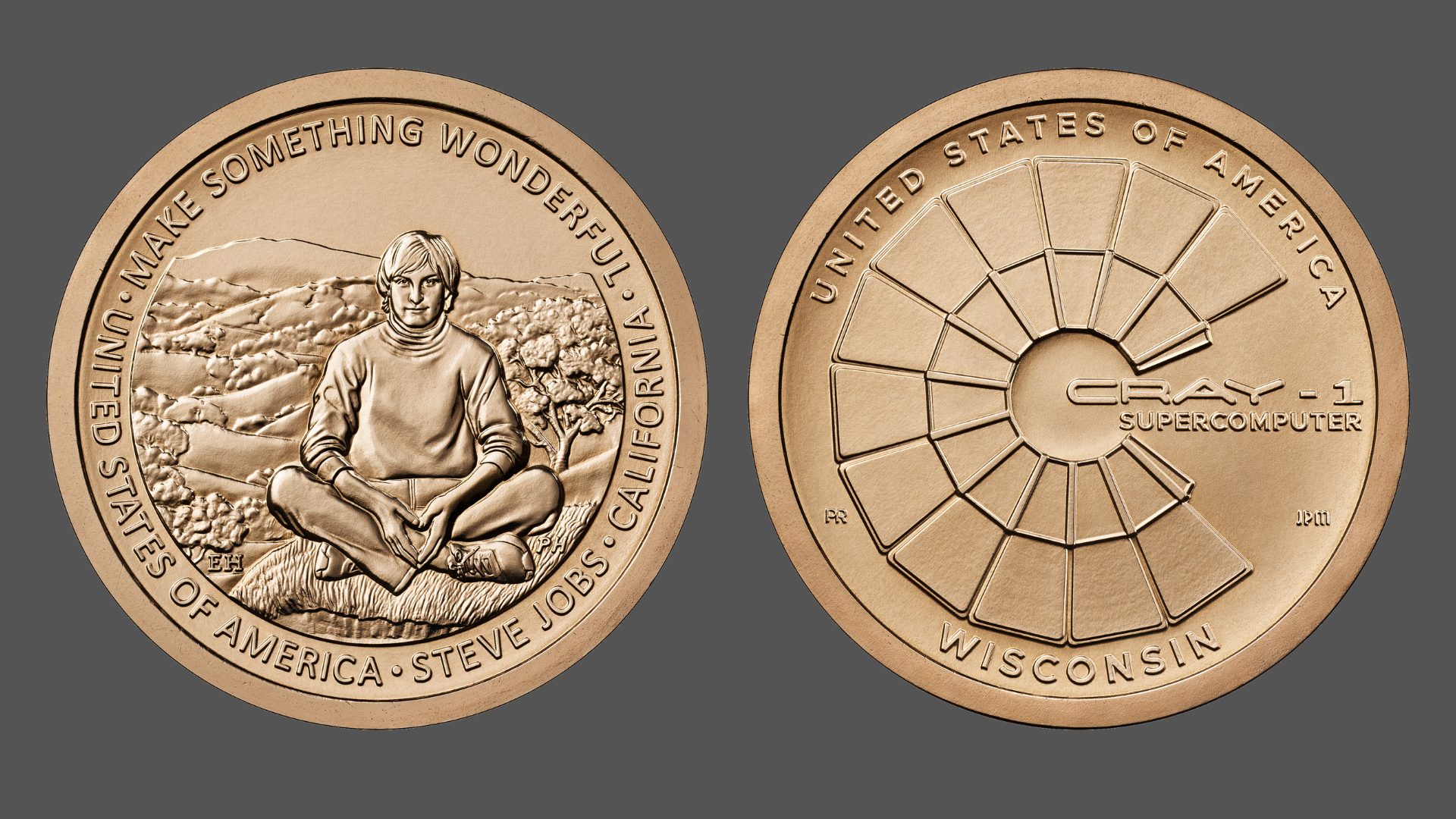 505958Новые долларовые монеты США увековечат Стива Джобса и суперкомпьютер Cray-1