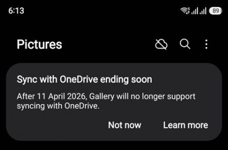 OneDrive уберут из Samsung Gallery в пользу Samsung Cloud