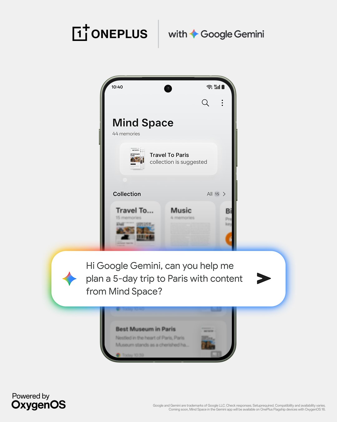 OnePlus и Google объединились: Gemini приходит в Mind Space