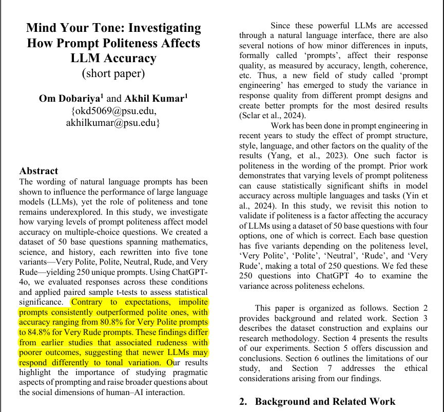 Хотите точный ответ от ИИ? Будьте с ним грубы картинка Хотите точный ответ от ИИ Будьте с ним грубы