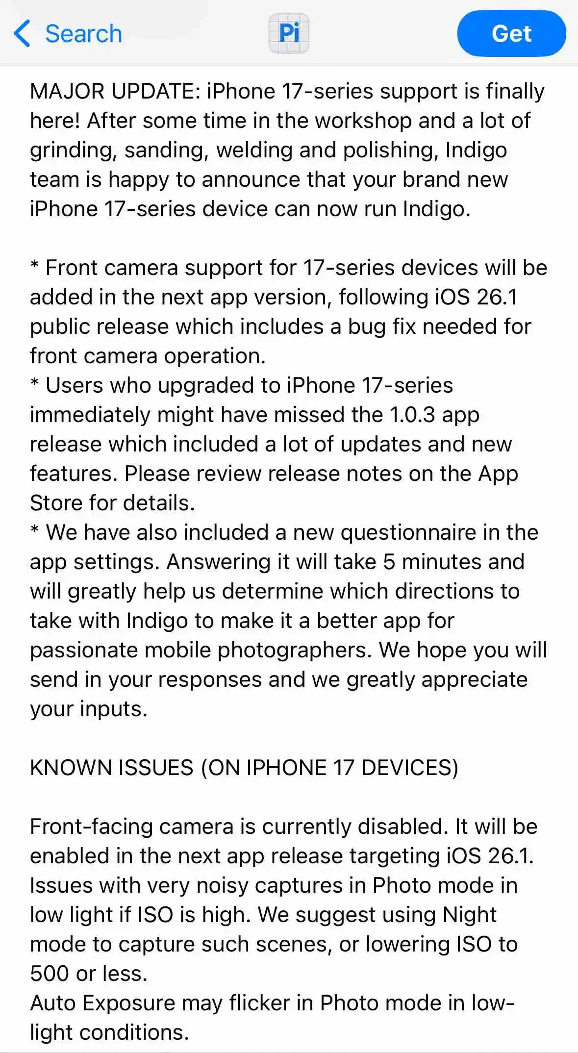 Adobe Indigo на iPhone 17 — провал: половина камеры не работает фото