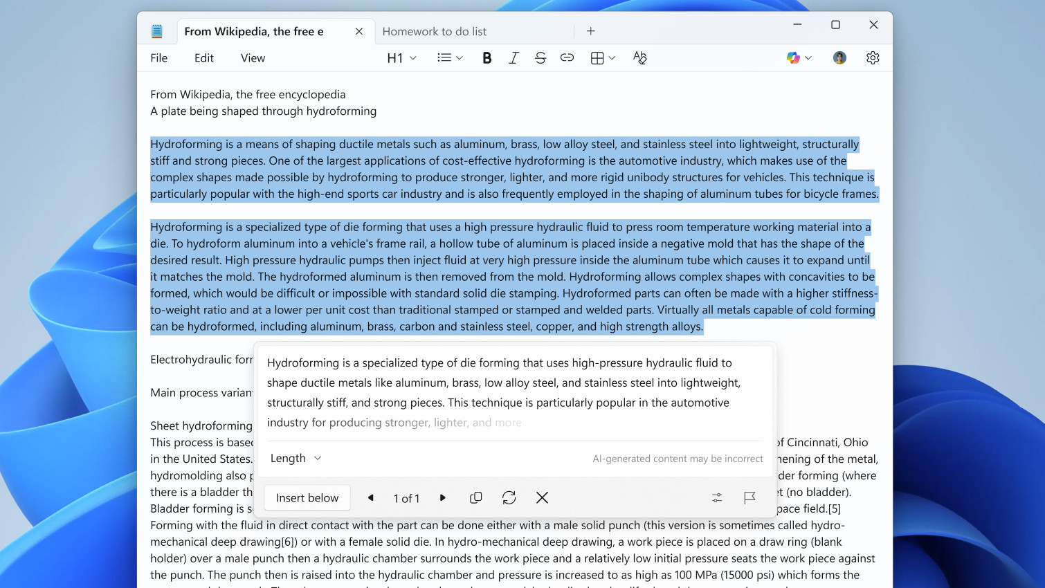 Блокнот для Windows 11 получает таблицы и ИИ-фишки