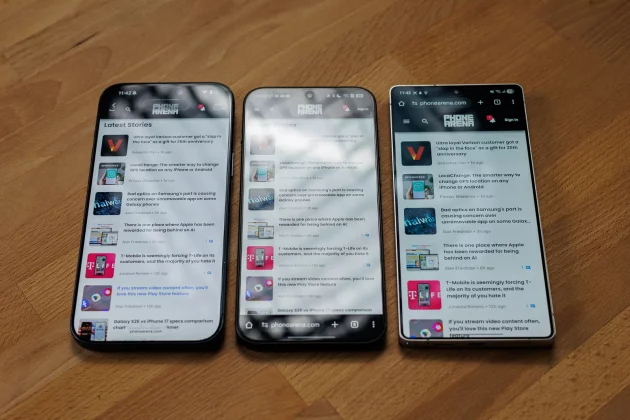 яркость смартфонов