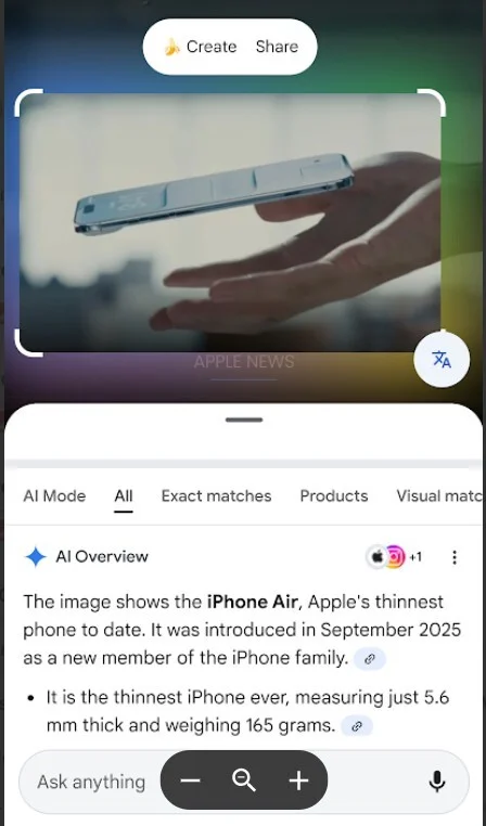 Google добавила ИИ в функцию Circle to Search на Android