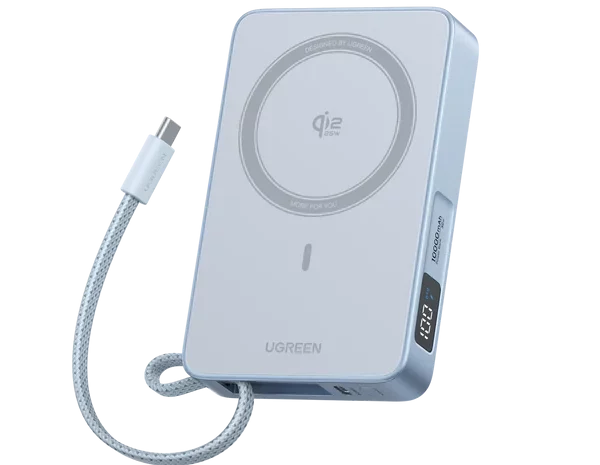 Магнитный пауэрбанк UGREEN MagFlow 10000mAh 25W
