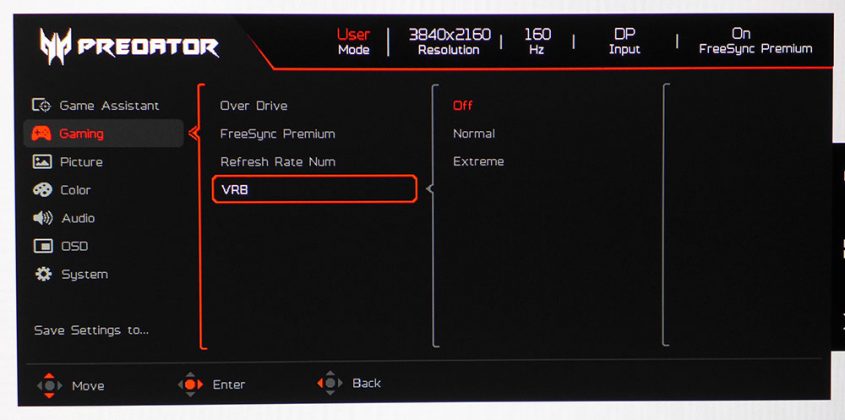 Монитор Acer Predator XB273K V5: 4K с двойной частотой