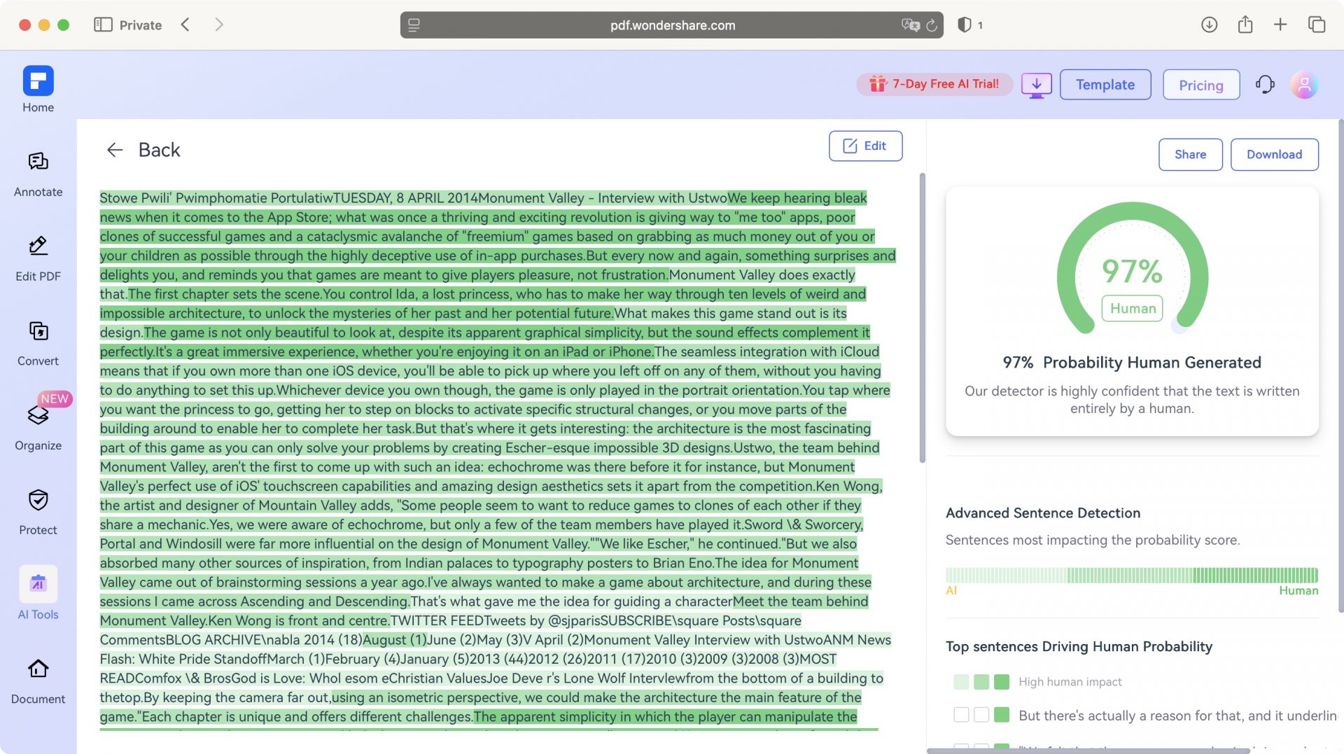 Обзор Wondershare HiPDF — PDF-редактор в браузере картинка Обзор Wondershare HiPDF — онлайн PDF-редактор