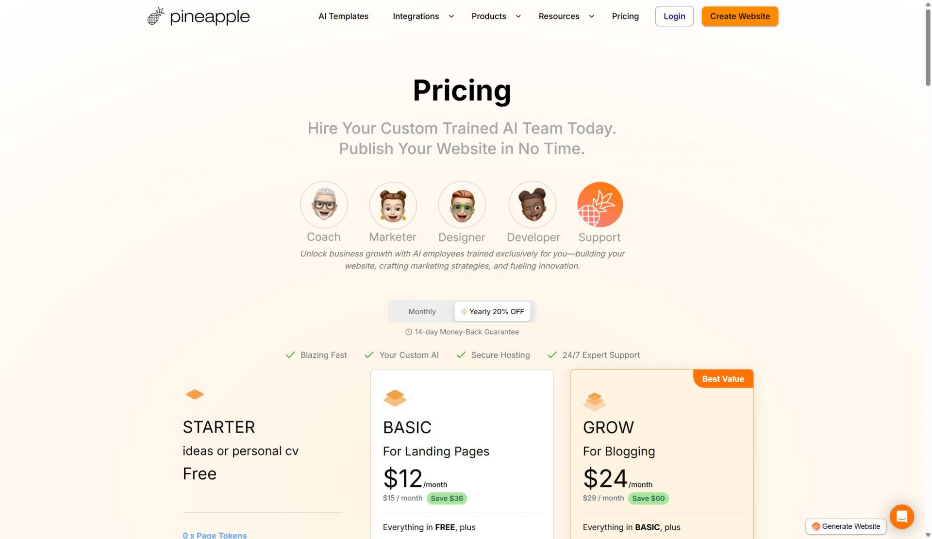 Pineapple Builder — ИИ-конструктор сайтов для бизнеса