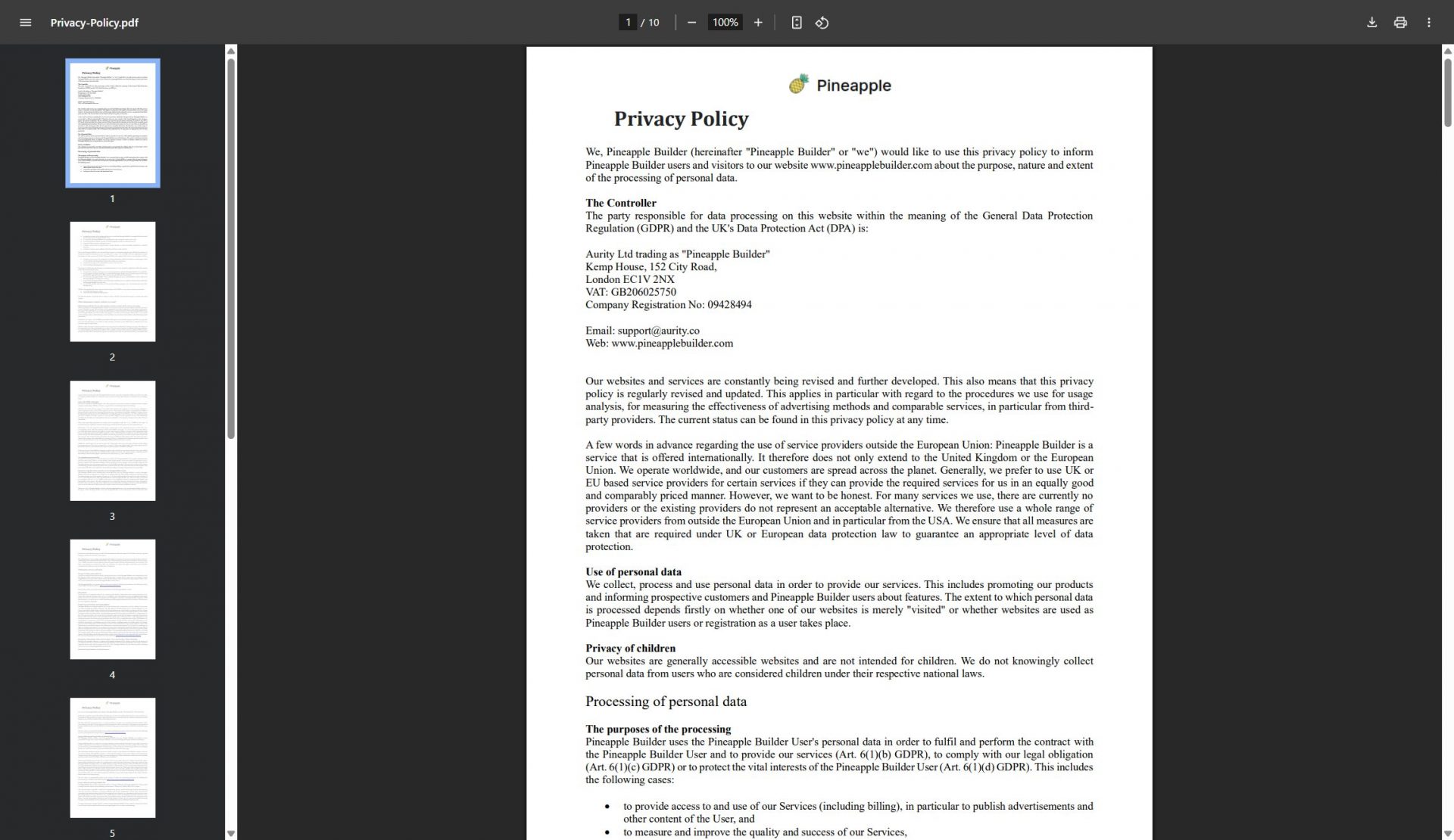 Pineapple Builder — ИИ-конструктор сайтов для бизнеса