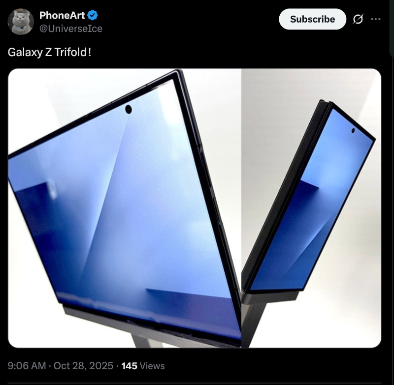 Смартфон Galaxy Z TriFold: тройной складной Samsung