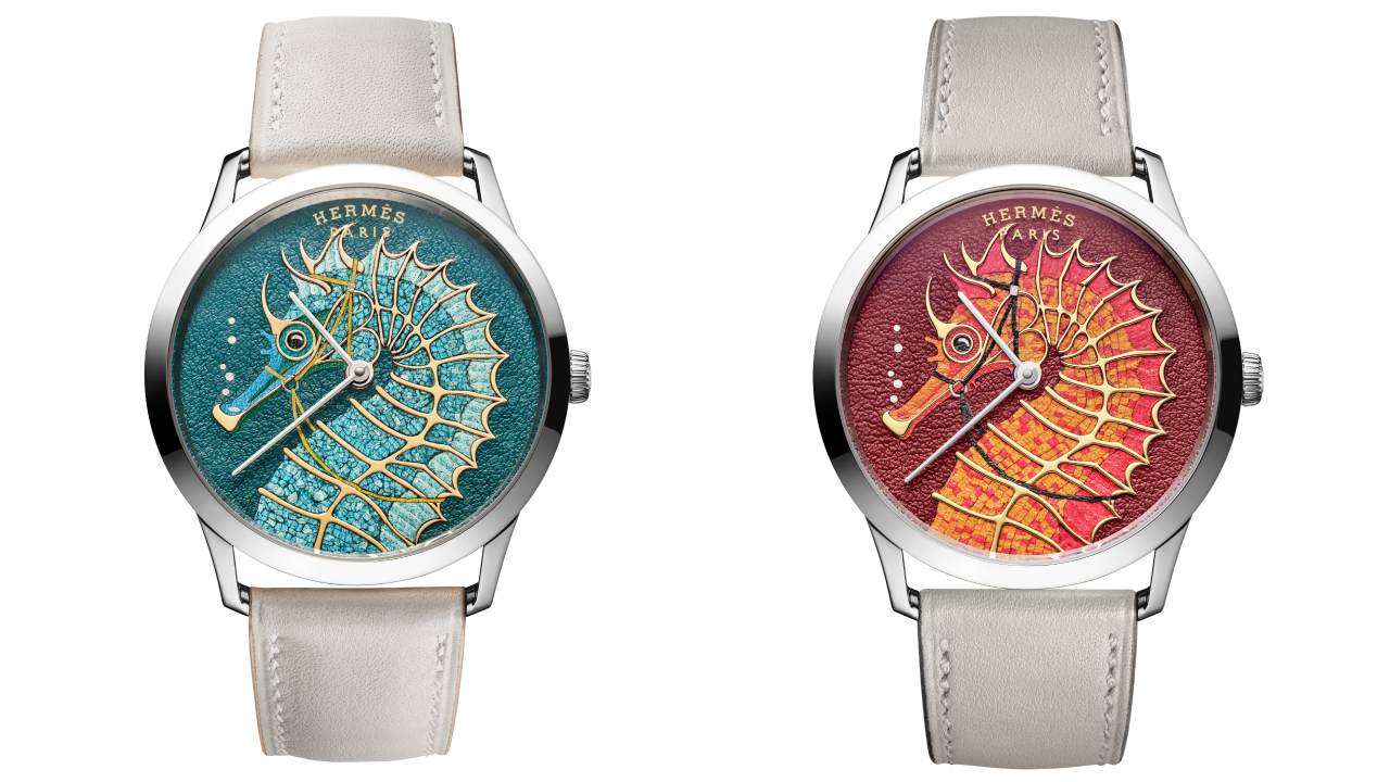 В Hermès сошли с ума часы Slim d’Hermès с кожаным морским коньком — это просто китч за безумные деньги