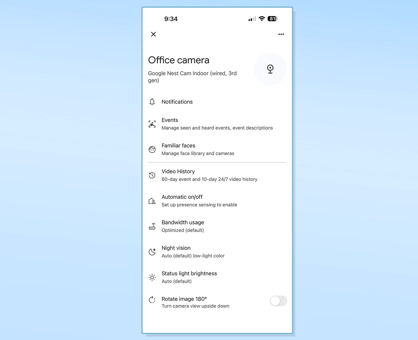 Обзор Google Nest Cam Indoor wired 3rd gen: новое качество камеры и отличные функции картинка Google Nest Cam Indoor wired 3rd gen