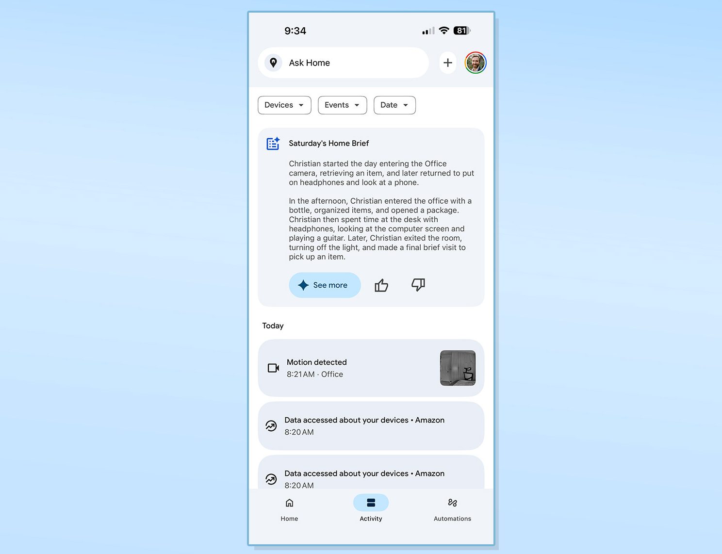 Обзор Google Nest Cam Indoor wired 3rd gen: новое качество камеры и отличные функции картинка Google Nest Cam Indoor wired 3rd gen