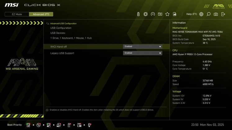 MSI X870E Tomahawk MAX Wifi PZ