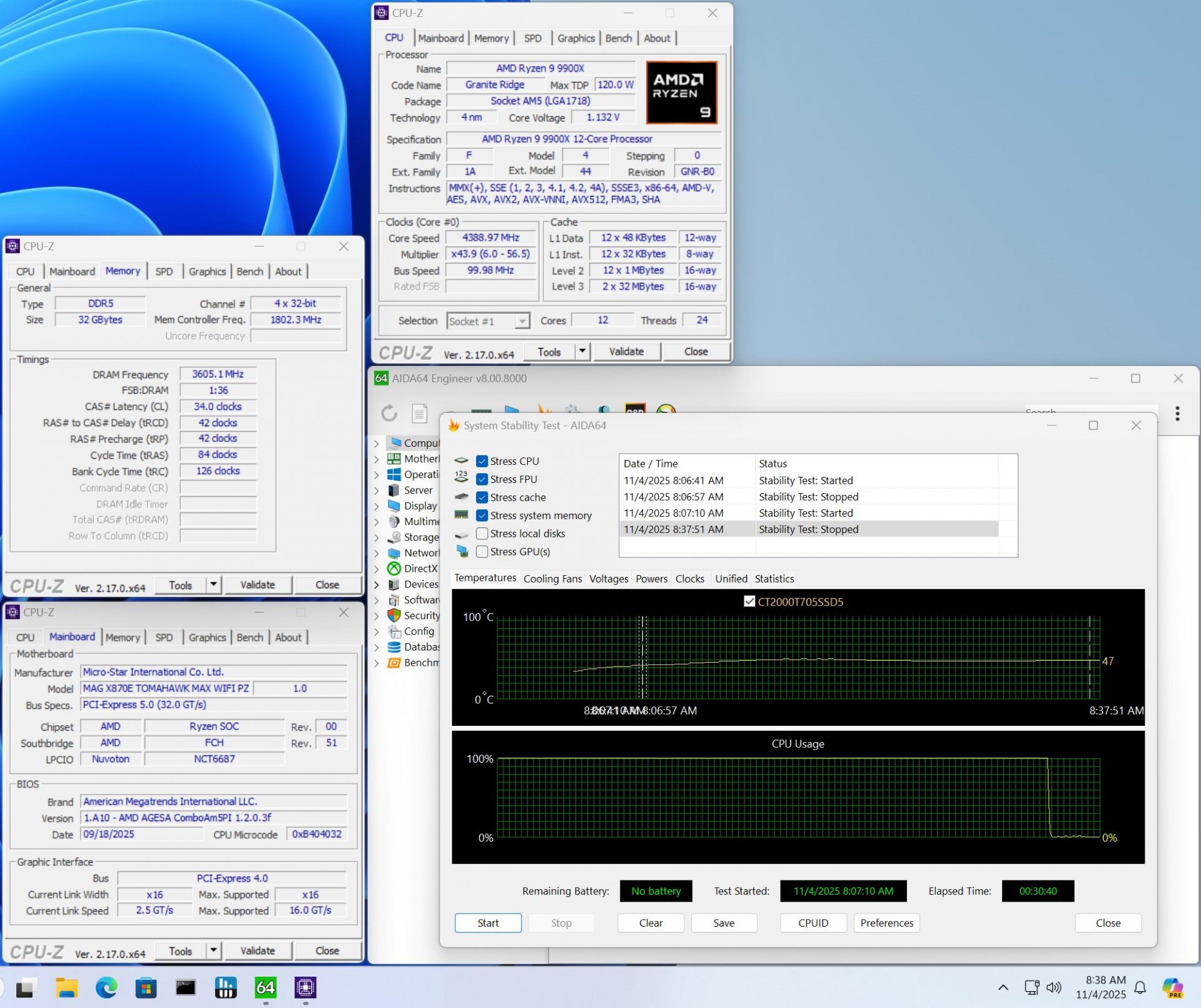 MSI MAG X870E Tomahawk MAX Wifi PZ