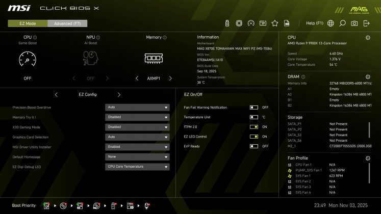 MSI X870E Tomahawk MAX Wifi PZ