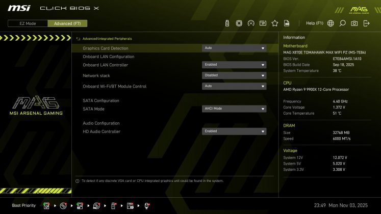 MSI X870E Tomahawk MAX Wifi PZ