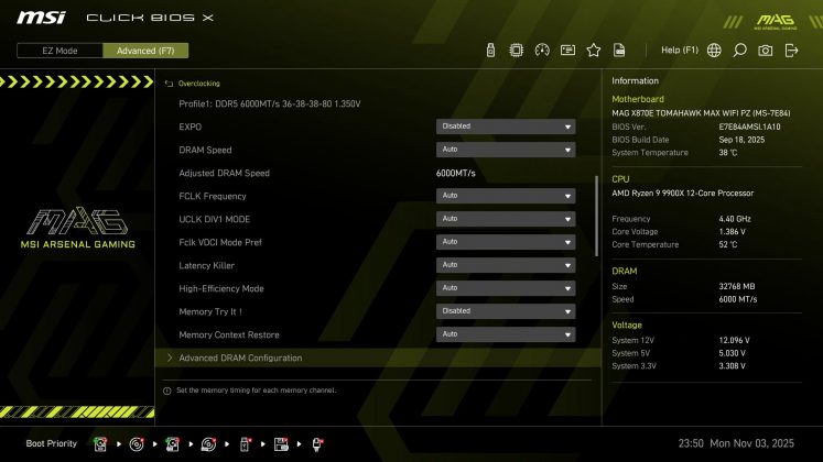 MSI X870E Tomahawk MAX Wifi PZ