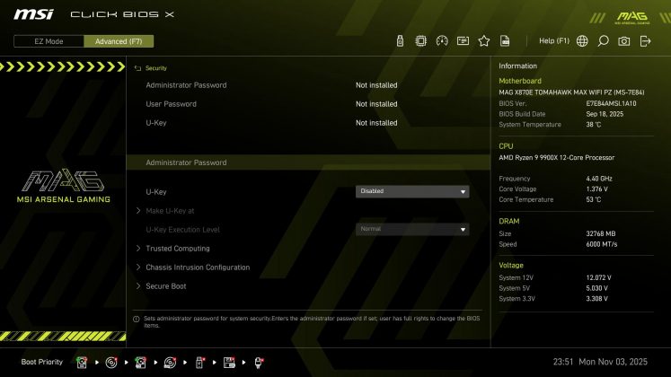 MSI X870E Tomahawk MAX Wifi PZ