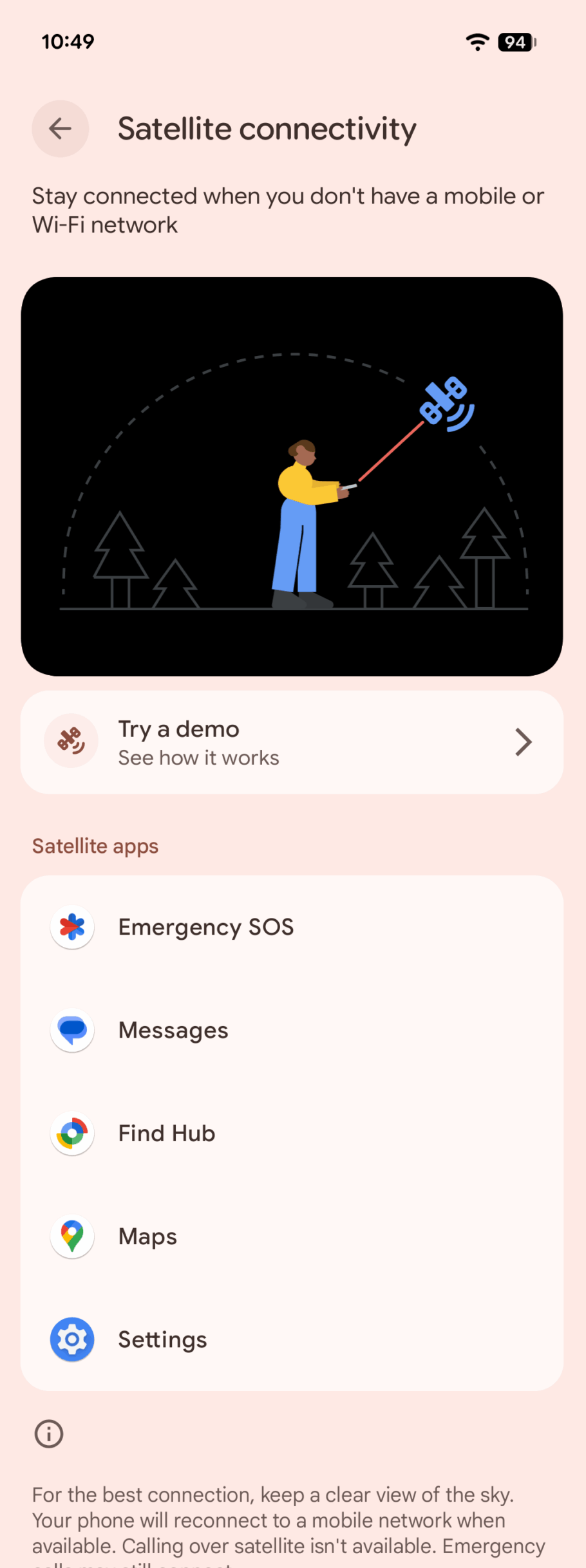 Android запускает суперцентр для всех спутниковых приложений картинка Android добавляет спутниковую связь | DGL.RU