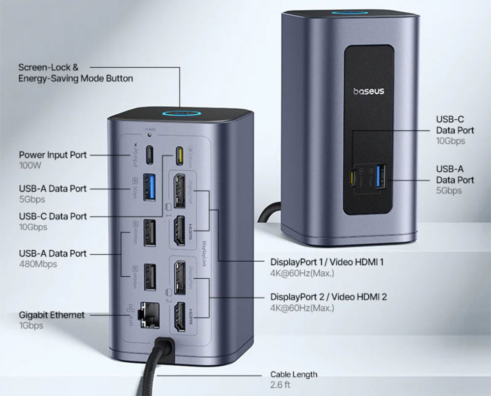 Baseus Nomos Mac Air NU1 Spacemate: док-станция | DGL.RU