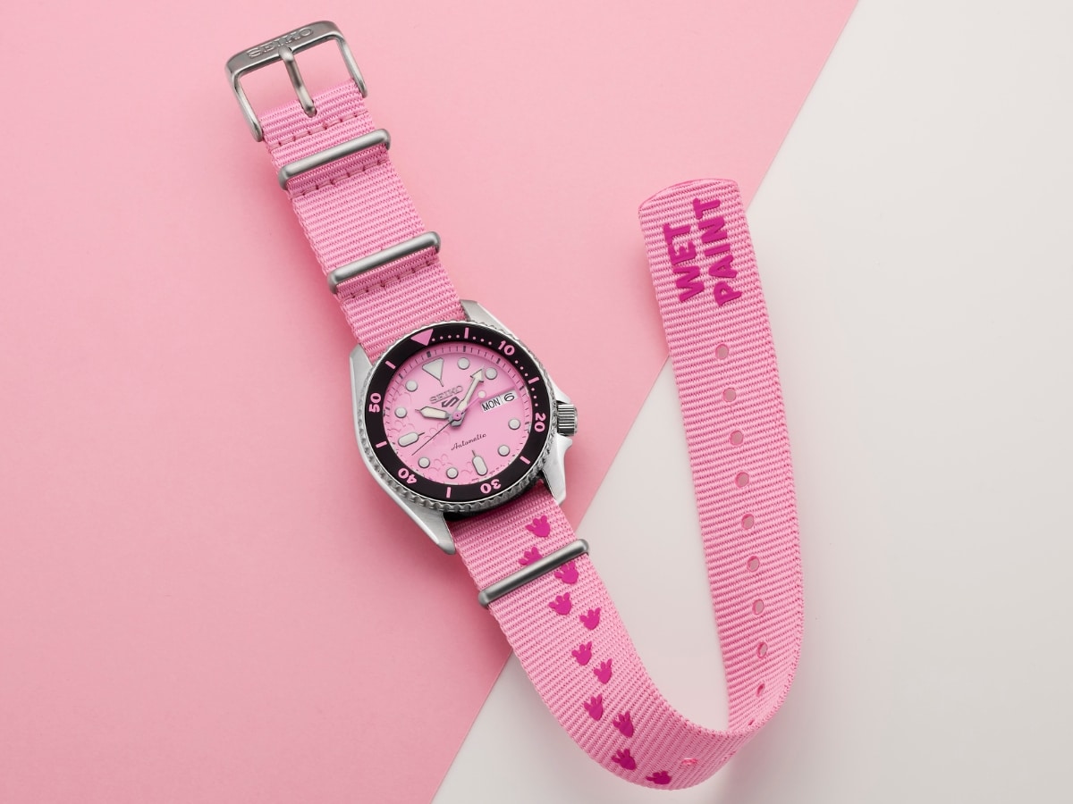 Seiko выпускает лимитку, которая кричит о стиле 60-х картинка Часы Seiko 5 Sports SRPM07K Pink Panther | DGL.RU