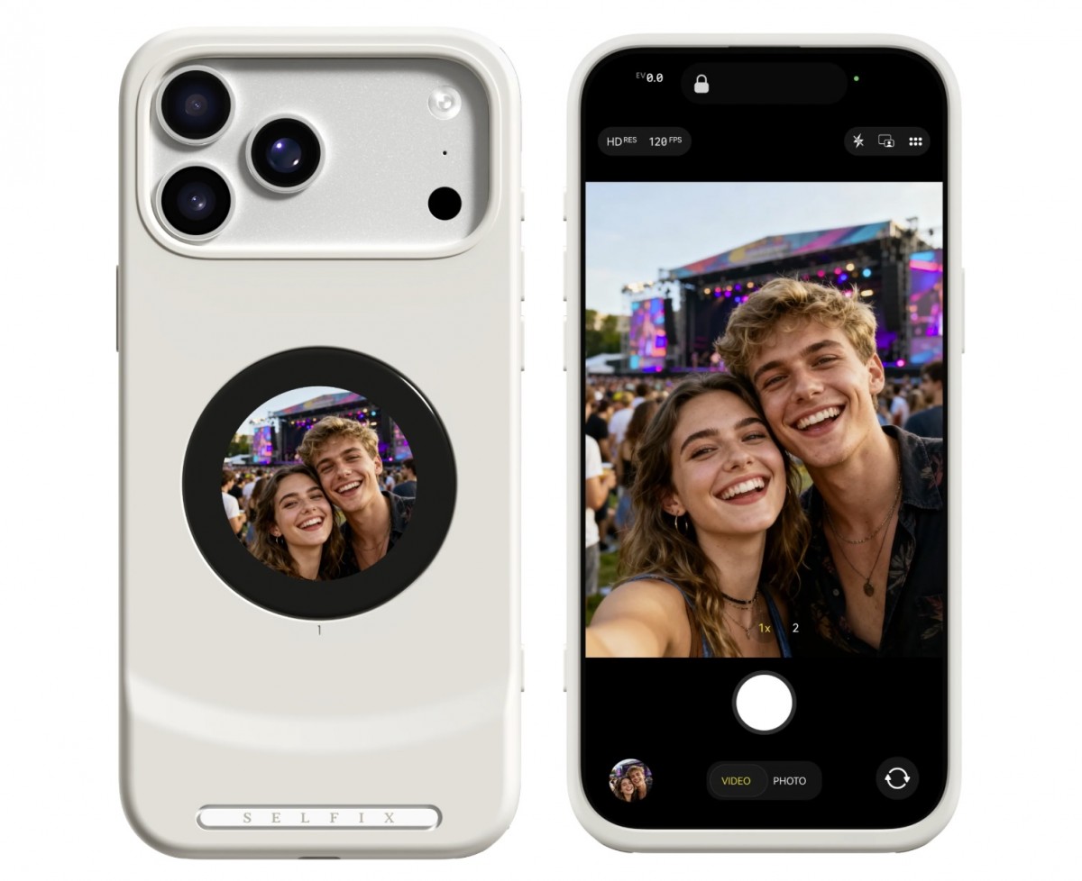 Этот кейс превращает iPhone 17 Pro в смартфон с двумя экранами картинка Чехол Selfix для iPhone 17 Pro с задним дисплеем | DGL.RU