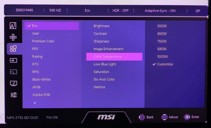Игровой монитор MSI MPG271QR X50 | DGL.RU
