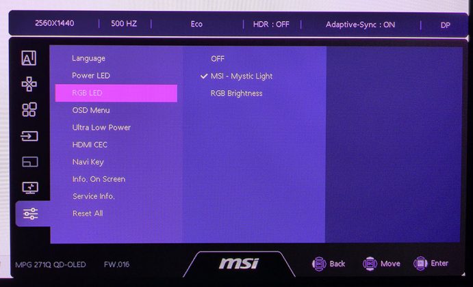 Игровой монитор MSI MPG271QR X50 | DGL.RU