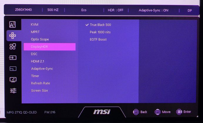 Игровой монитор MSI MPG271QR X50 | DGL.RU